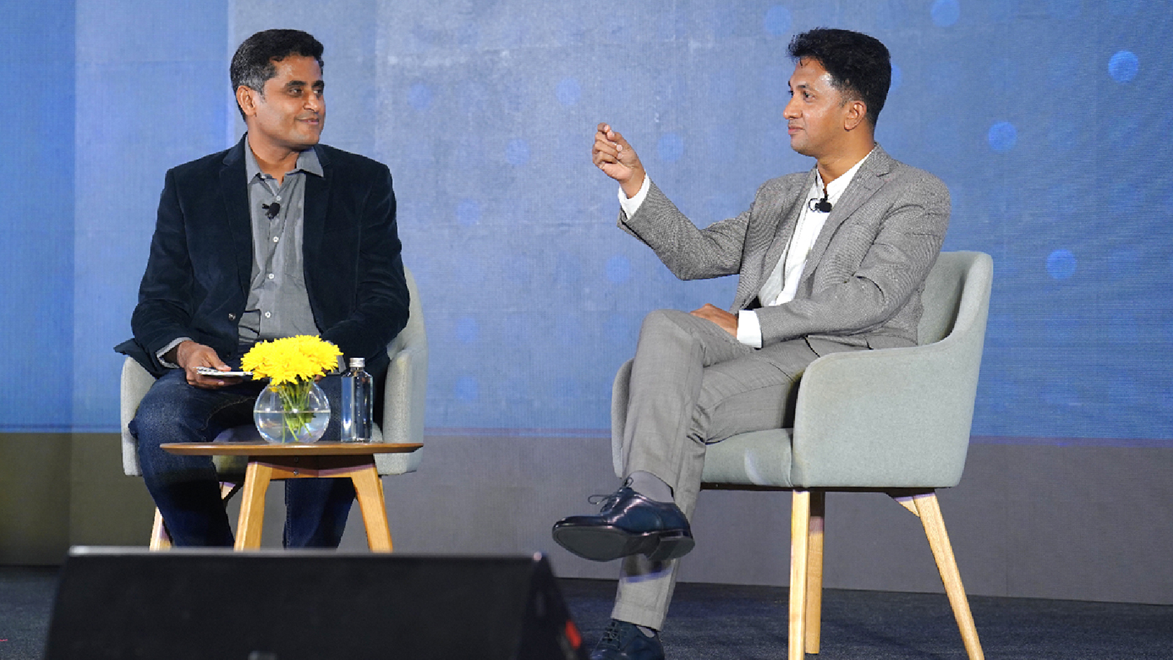 Rahul Rawat and Musthafa PC in a fireside chat.