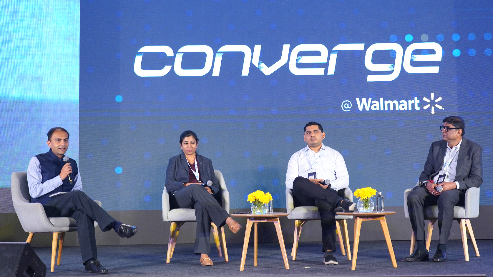 Rajiv Bhuta, Neha Parekh, Harish Lade and Vaibhav Khandelwal in a panel discussion.