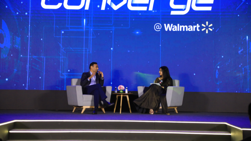 Anshu Bhardwaj, SVP and COO, Walmart Global Tech, and Jeyandran Venugopal, CPTO, Flipkart, engage in a discussion on stage at Converge @ Walmart.